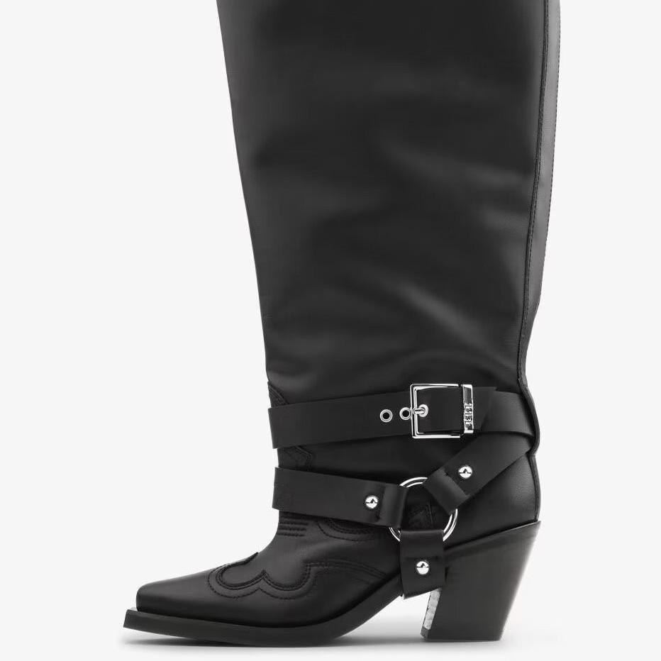 여성용 블랙 가죽 니하이 카우보이 부츠 버클 스트랩 디 - Leather Classic Strap 리뷰 및 가격