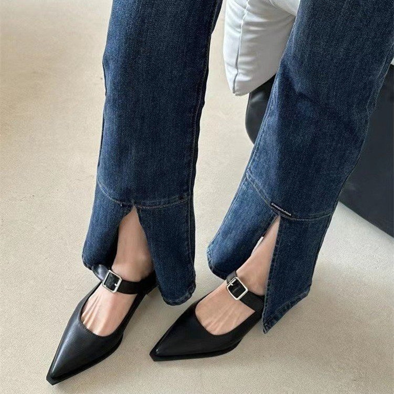 *패션 메리 제인 슈즈 여성용 봄 가을 신상 벨트 버클 - Leather Classic Strap 리뷰 및 가격